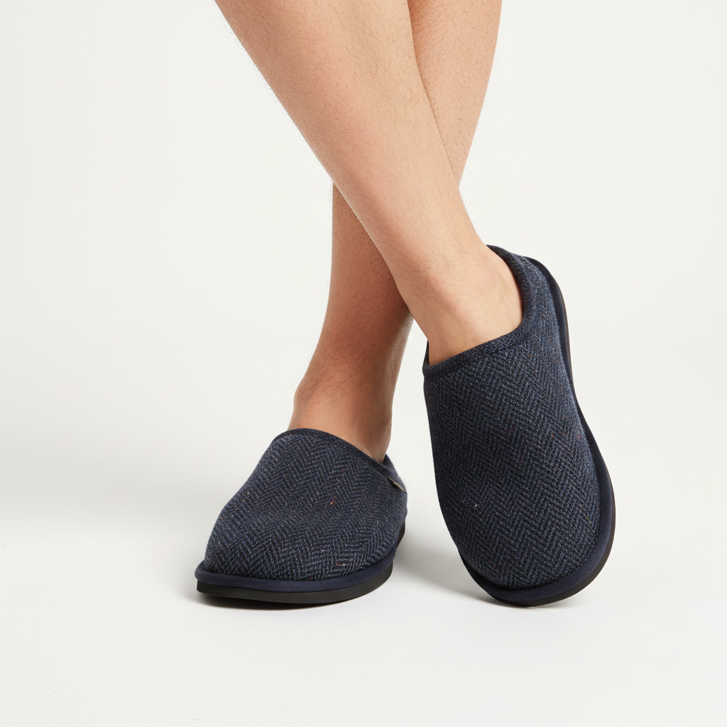 Darwin Wool - Open Wool Slippers with Shearling Lining