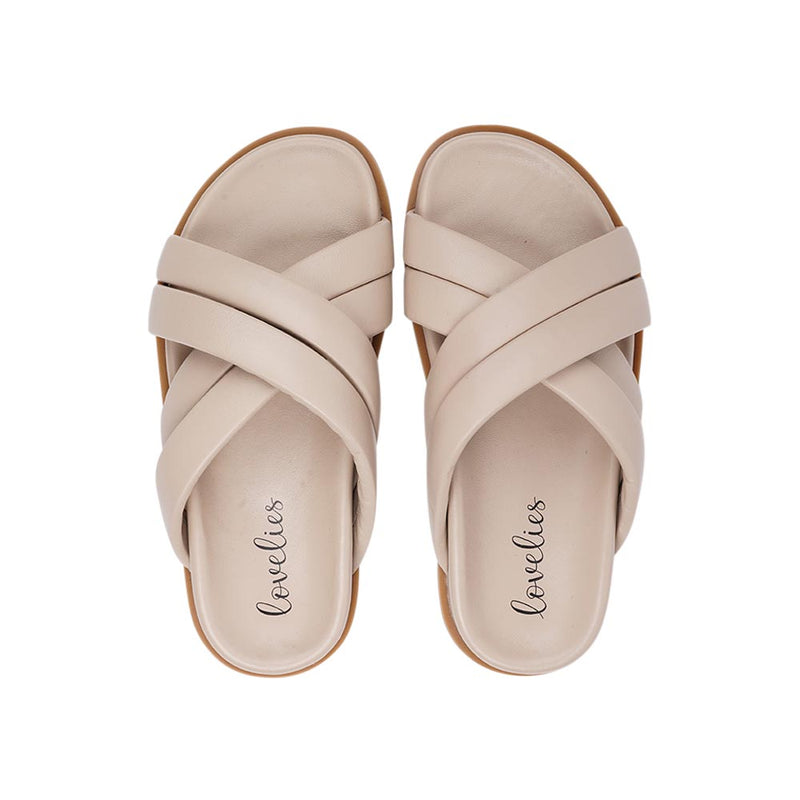 Lovelies Studio - Danish Brand - These exquisite sandals feature four puffy leather straps that provide the perfect fit, ensuring that your feet feel supported and secure with every step.