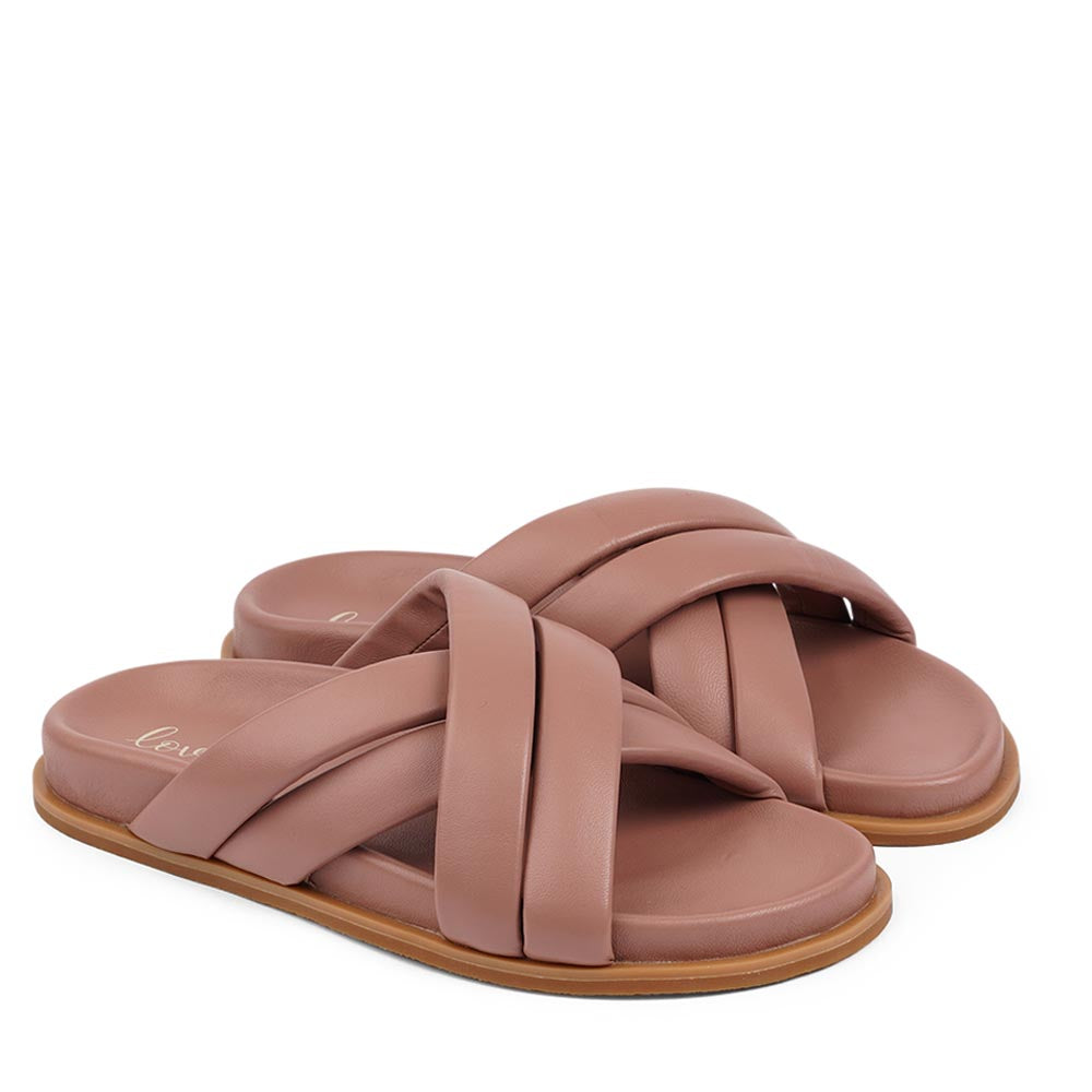 Lovelies Studio - Danish Brand - These exquisite sandals feature four puffy leather straps that provide the perfect fit, ensuring that your feet feel supported and secure with every step.