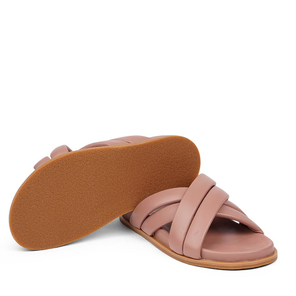 Lovelies Studio - Danish Brand - These exquisite sandals feature four puffy leather straps that provide the perfect fit, ensuring that your feet feel supported and secure with every step.