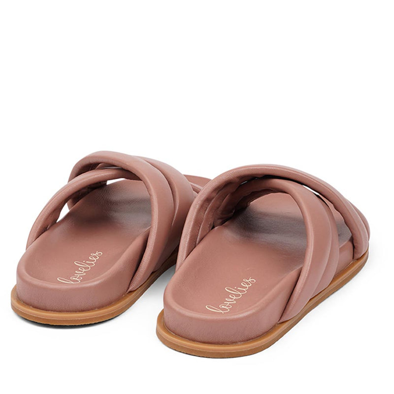 Lovelies Studio - Danish Brand - These exquisite sandals feature four puffy leather straps that provide the perfect fit, ensuring that your feet feel supported and secure with every step.