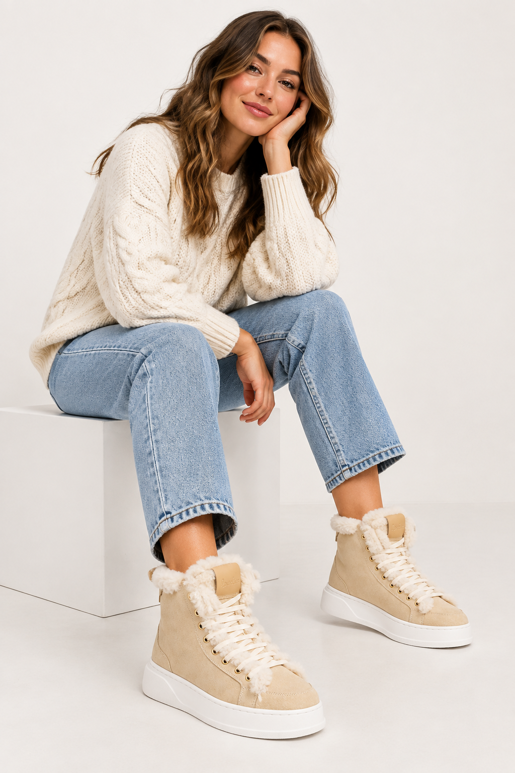 Fajardo - High top shearling sneaker