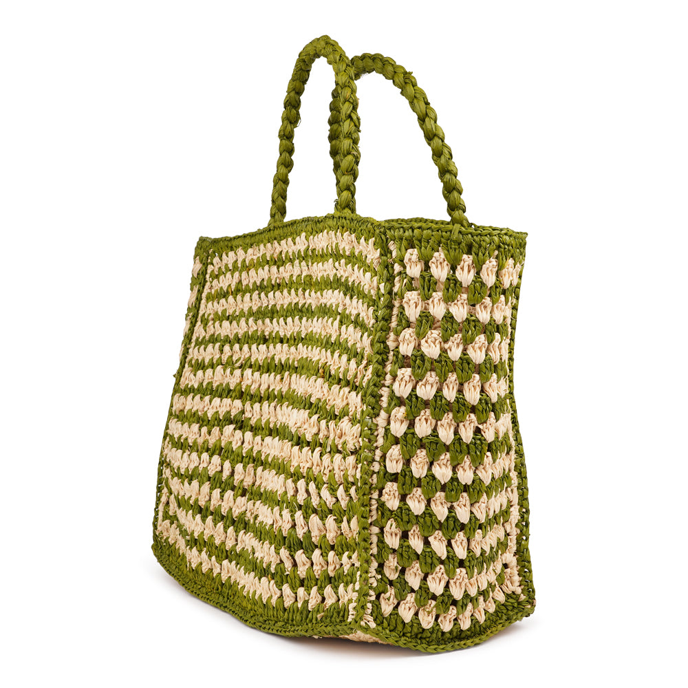 Farella - Crochet raffia bag