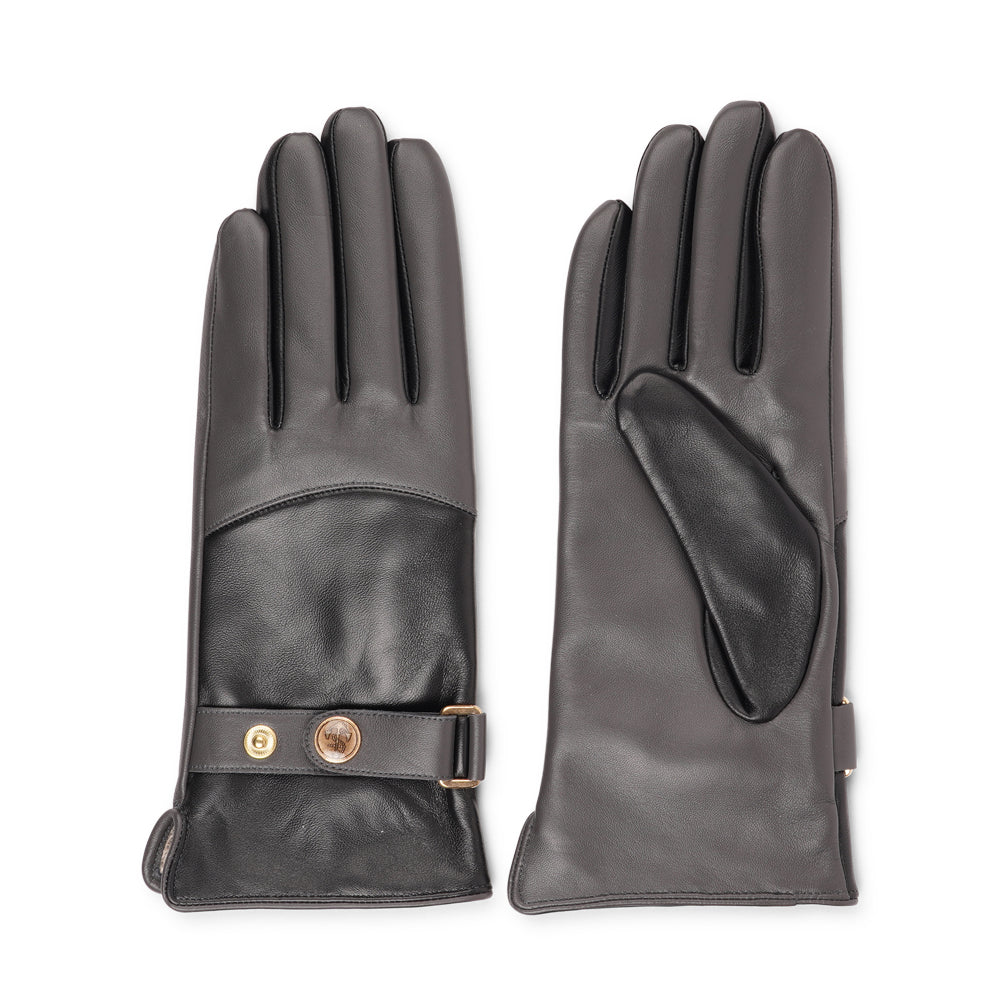 Ferrara – Adjustable Leather Gloves with Cashmere Lining
