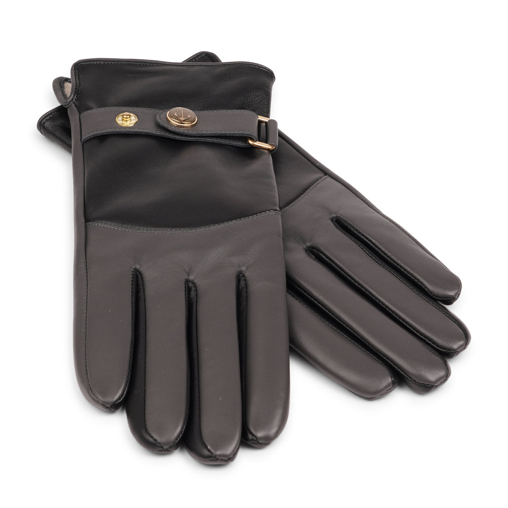 Ferrara – Adjustable Leather Gloves with Cashmere Lining