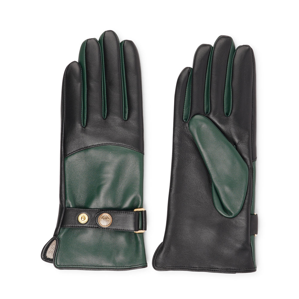 The Ferrara gloves are crafted from supple leather and lined with rich cashmere, offering warmth and lasting comfort. With their feminine silhouette, adjustable cuff strap, and choice of two colors, they blend timeless elegance with everyday practicality.