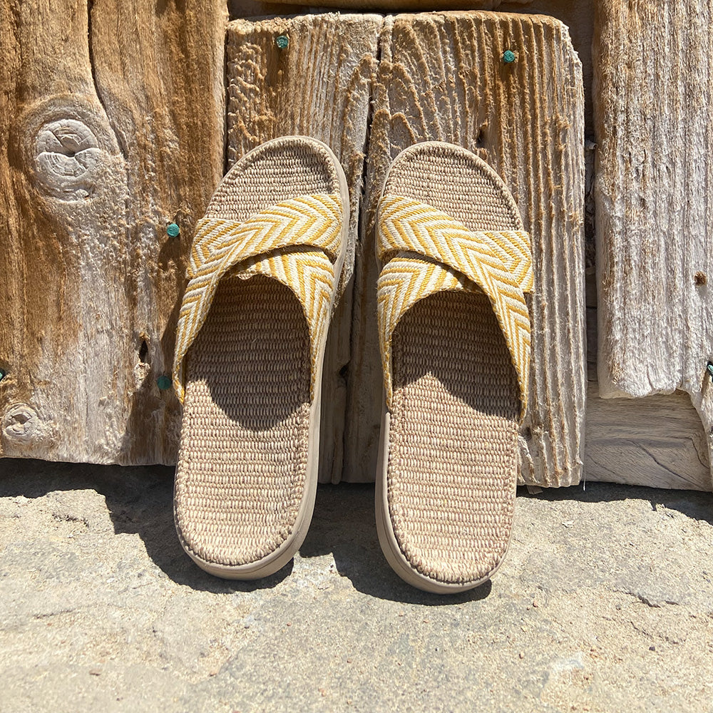 With great comfort and beautiful summer colors. The butter soft rubber sole is covered with fine natural jute for the best fit, style and comfort. The crossing bast straps are special designed and in wonderful colors for the Lovelies style Formentera.  We are proud of the high quality and sure that you will love Formentera. Designed with love to all the beautiful beaches and get aways in Formentera, the little small island close to Ibiza. Lovelies Studio - Copenhagen
