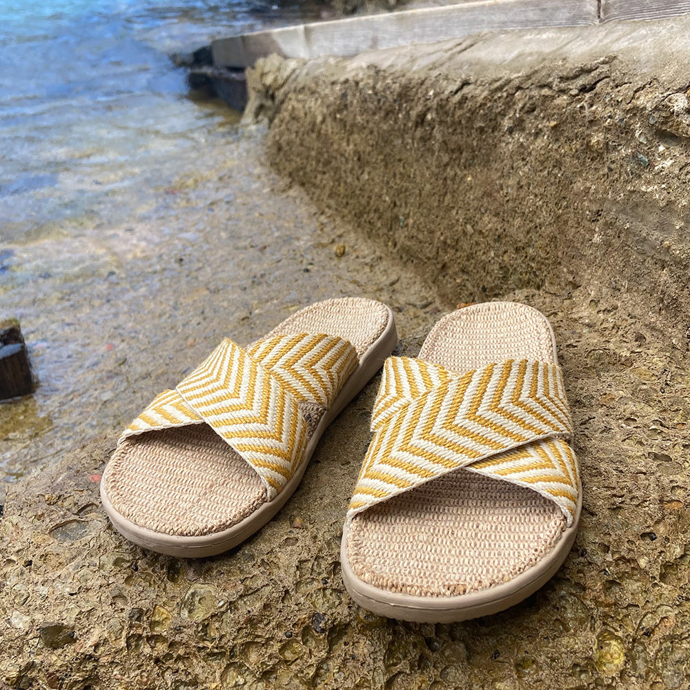 With great comfort and beautiful summer colors. The butter soft rubber sole is covered with fine natural jute for the best fit, style and comfort. The crossing bast straps are special designed and in wonderful colors for the Lovelies style Formentera.  We are proud of the high quality and sure that you will love Formentera. Designed with love to all the beautiful beaches and get aways in Formentera, the little small island close to Ibiza. Lovelies Studio - Copenhagen