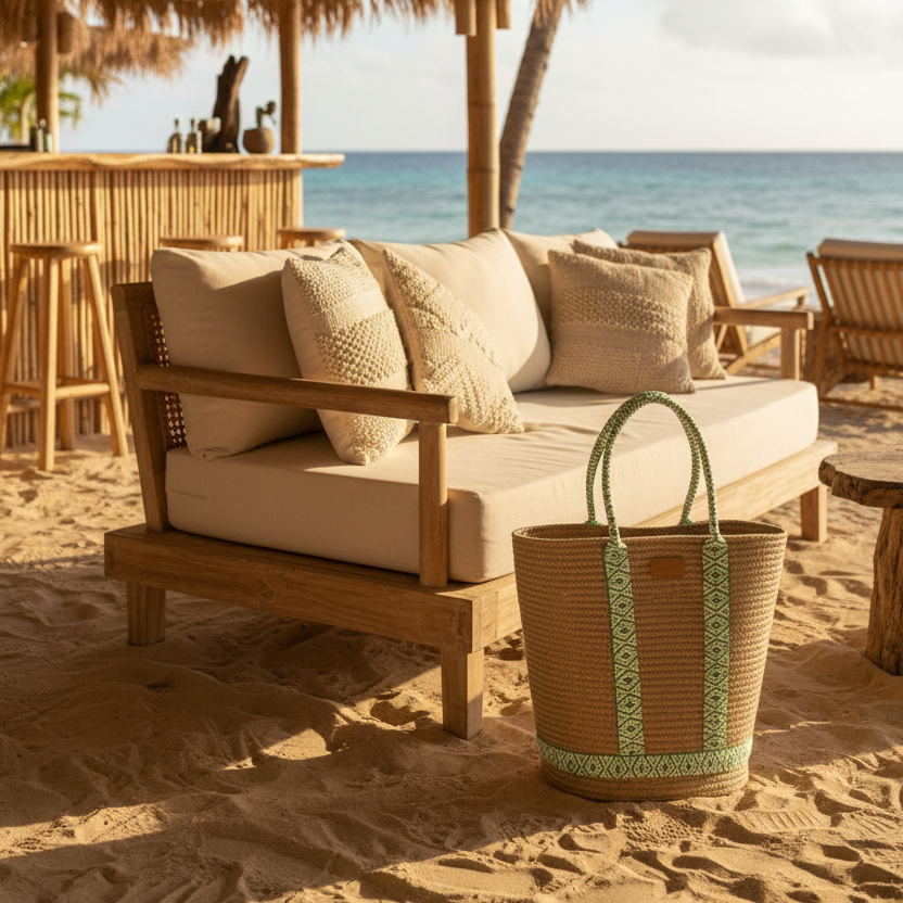 Gili Sac de Plage - Woven rope bag