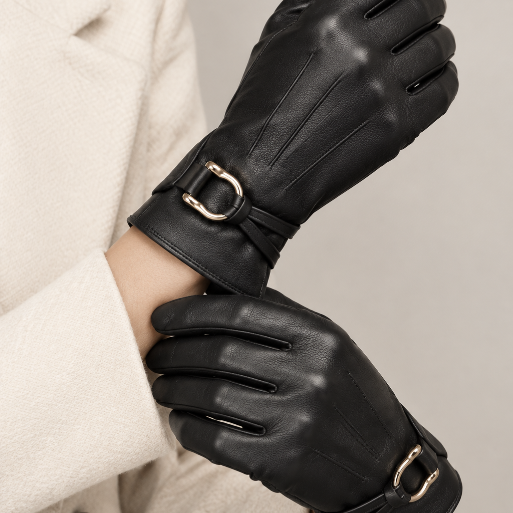 GUGNO - Leather Gloves with D-Ring Detail