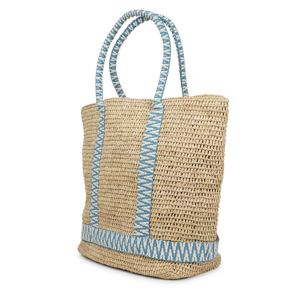 Raffia Carryall Bag

A stylish and practical carryall crafted from natural raffia in a warm, neutral tone. The bag features vibrant woven webbing straps that add a bold touch while providing strength and durability. Lightweight yet spacious, it’s perfect for beach days, market runs, or carrying your everyday essentials in effortless style.