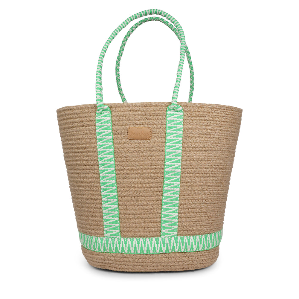 Woven Rope Carryall Bag

This chic and practical carryall seamlessly blends natural materials with a bold pop of pattern. Crafted from sturdy rope in a warm neutral tone, it features vibrant, eye-catching woven webbing straps that enhance both its style and structure. Lightweight yet spacious, this bag is perfect for beach days, market visits, or simply carrying your everyday essentials in style.
