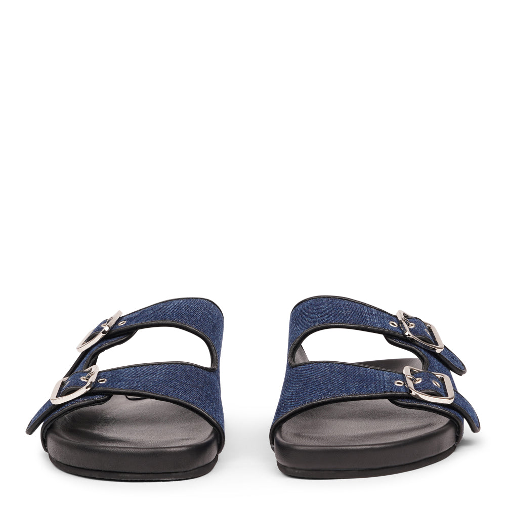 Lovelies Studio - Handmade summer sandals. These soft leather and denim leather sandals come with 2 adjustable straps and a full leather covered midsole for the best fit and comfort