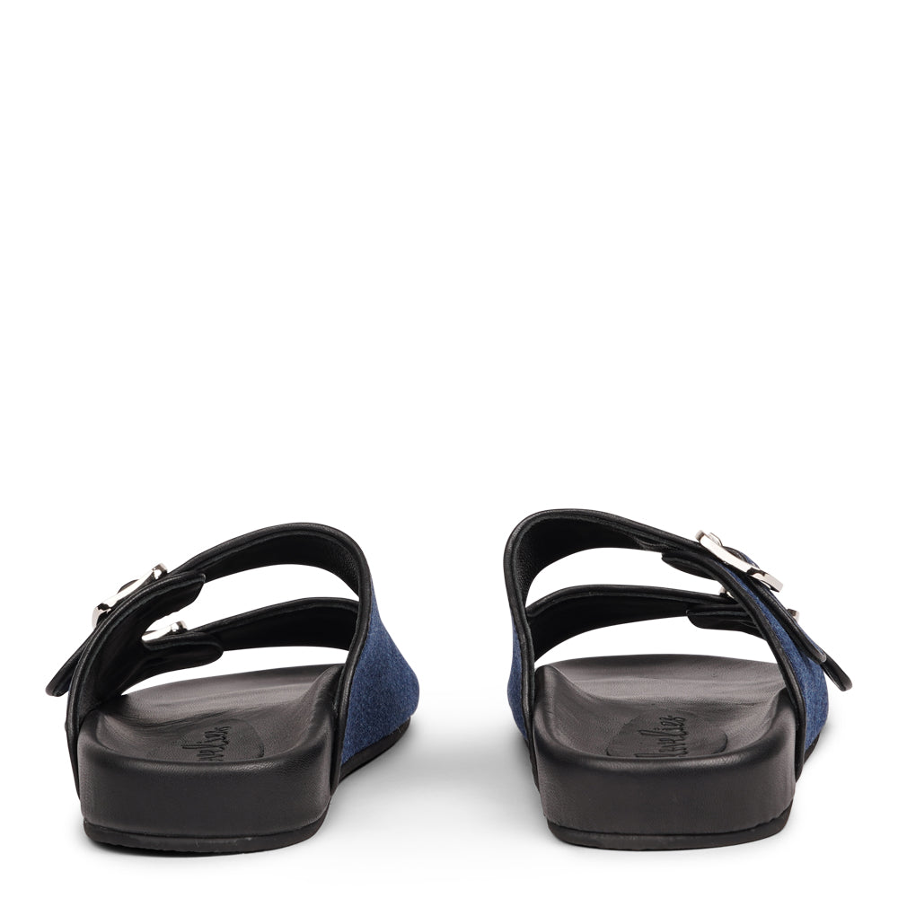 Lovelies Studio - Handmade summer sandals. These soft leather and denim leather sandals come with 2 adjustable straps and a full leather covered midsole for the best fit and comfort