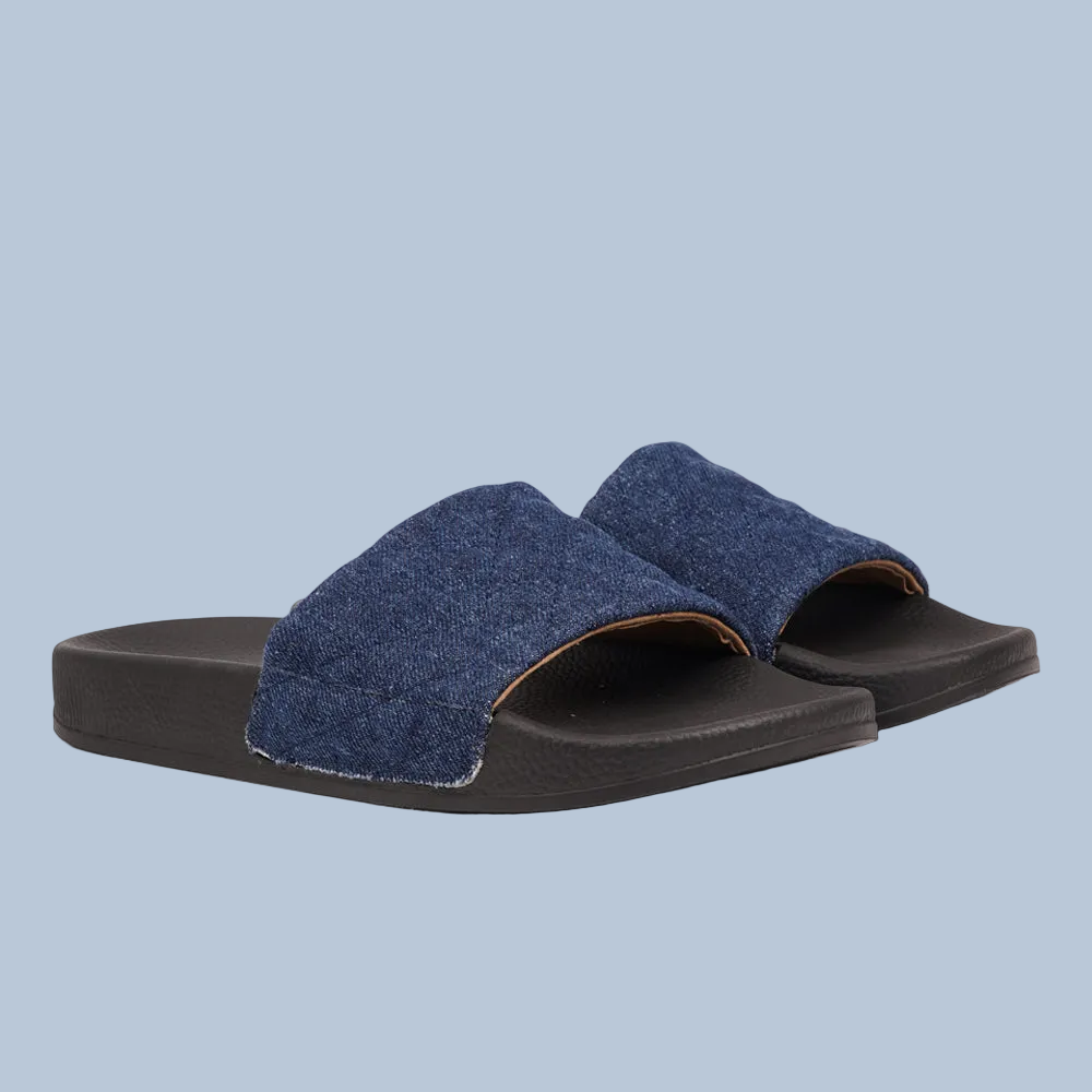 La Boca – Quilted Denim Slides