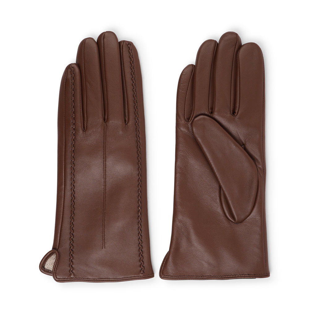 Lovelies Studio - The Mantuani gloves embody understated elegance, crafted from supple lambskin and finished with delicate stitching details on both sides. Lined with plush cashmere, they offer exceptional warmth and comfort. With their sophisticated design, the Mantuani gloves are the perfect accessory to bring a touch of refined glamour to your winter wardrobe.
