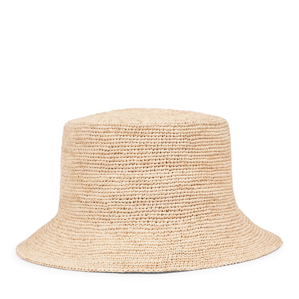 Lovelies Studio - Made from raffia, a natural fiber renowned for its durability and flexibility, the Marconi bucket hat is not only stylish but also eco-friendly. The raffia is carefully colored by hand using traditional methods and left to dry naturally in the warm sun, ensuring minimal environmental impact.
