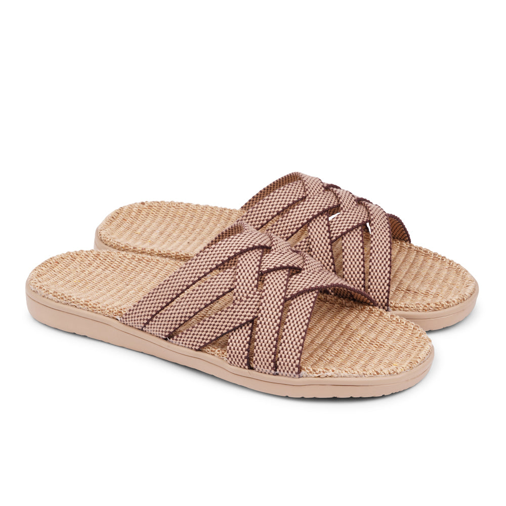 Discover the captivating Matara sandal, named after the enchanting beach of Sri Lanka.&nbsp;

This sumptuous sandal is composed of luxuriantly soft and resilient gum rubber, with a natural jute innersole. The closely woven cotton straps infuse a delicate and fanciful aesthetic, providing an effortless sophistication for any ensemble.

With its delicate and soft fabrics, you feel at ease and elegant at the same time. The easy to-go sandals with their striking summer colors are a perfect fit to your feminine 