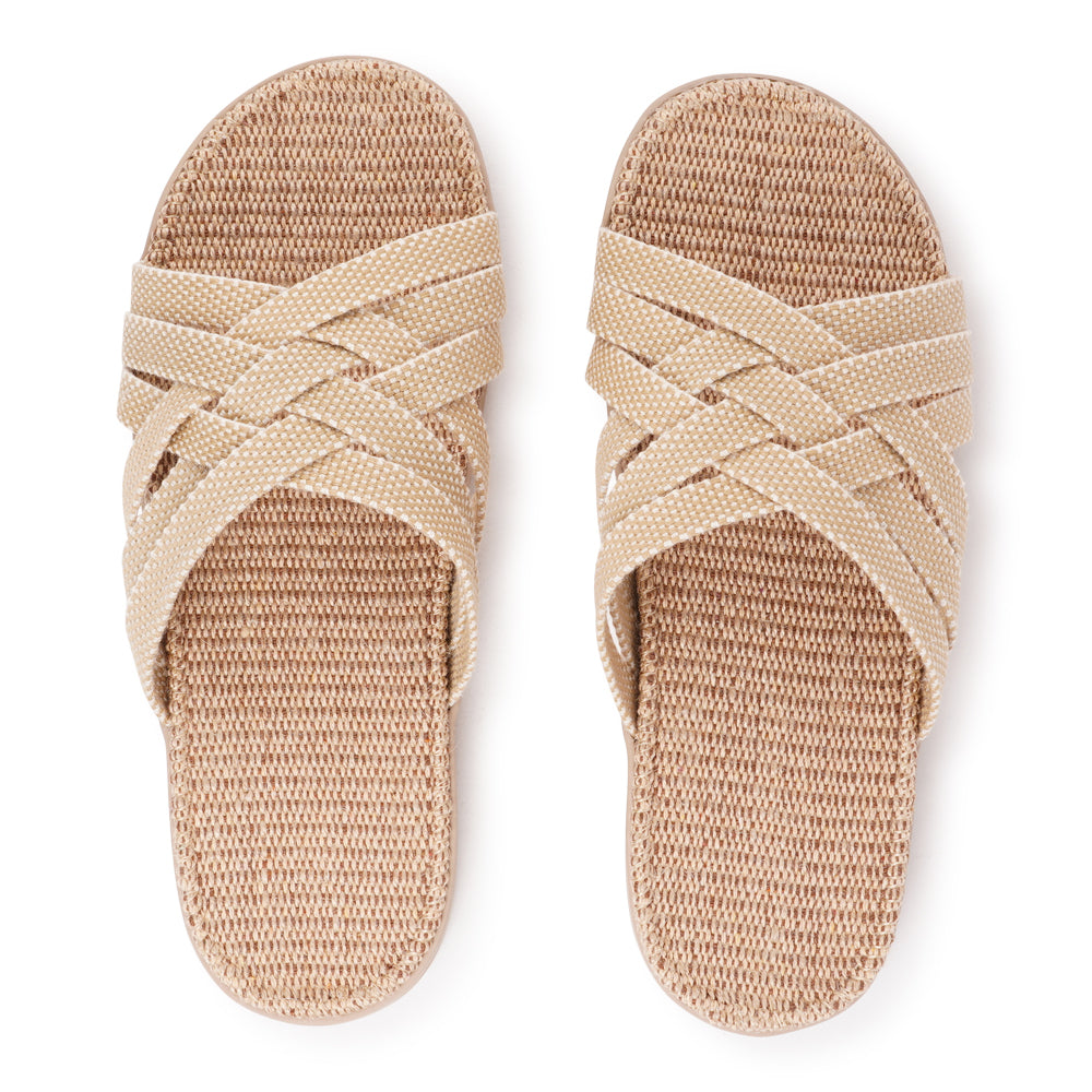 Lovelies - Inspired by the serene beauty of Sri Lanka’s Matara beach, the Matara Sandal captures the essence of laid-back luxury. Designed with comfort and style in mind, this sandal is your go-to companion for warm, sun-filled days.

Crafted from soft, durable materials, the Matara features a shock-absorbing rubber insole and a natural jute footbed, offering breathable wear and a light, cushioned step. The extra-fine woven cotton straps add a delicate and refined touch, blending texture with comfort