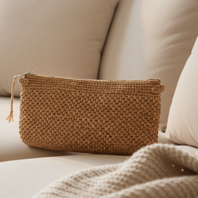 Meliso - Crochet raffia clutch