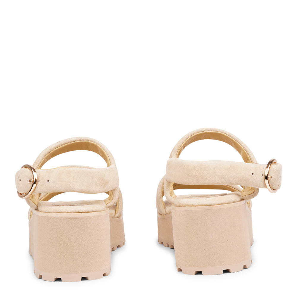 Lovelies Studio - Suede sandals with adjustable straps - These exquisite sandals feature four leather straps that provide the perfect fit, ensuring that your feet feel supported and secure with every step. The soft midsole, also covered in supple nappa leather, offers an extra layer of cushioning for unparalleled comfort throughout the day.