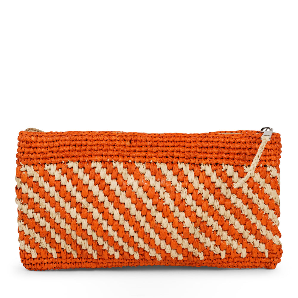 Mimose - Crochet raffia clutch