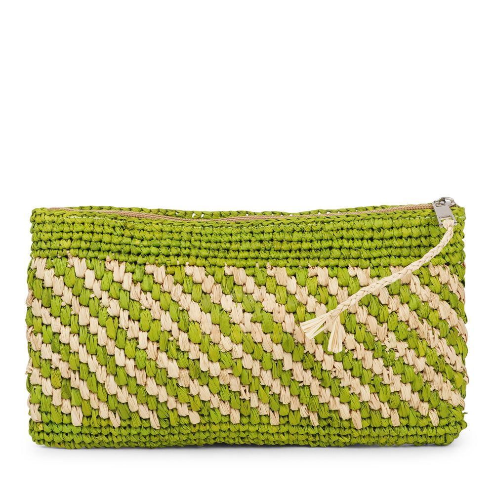 Mimose - Crochet raffia clutch