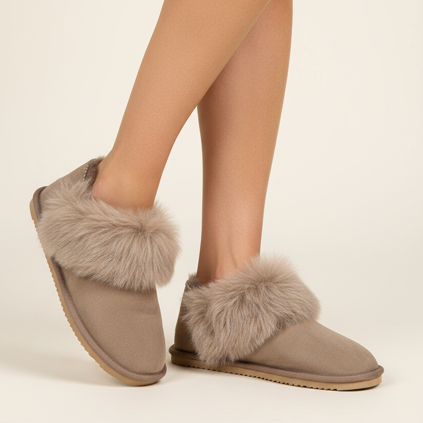 Molde - Shearling Slippers with heel cap