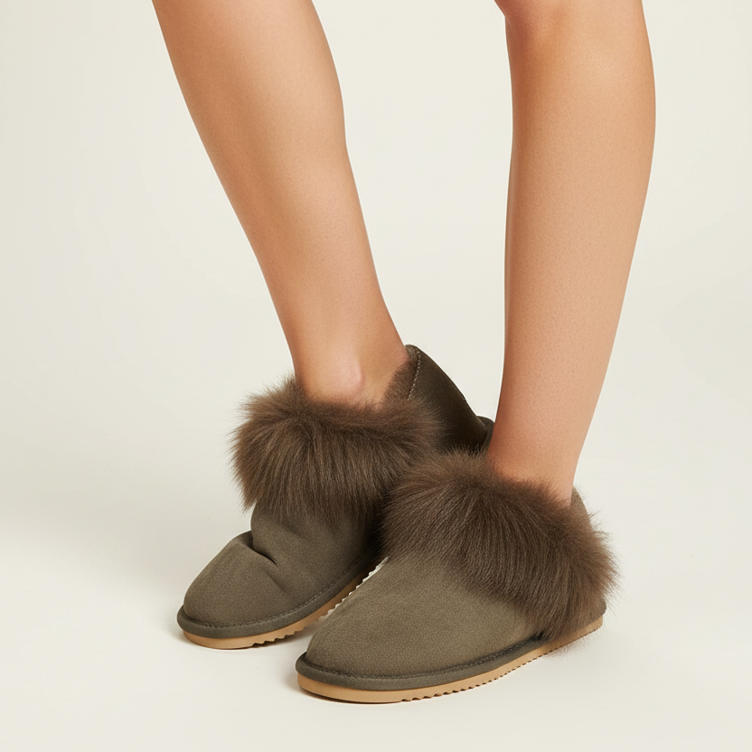 Molde - Shearling Slippers with heel cap
