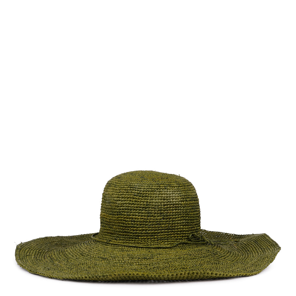 The Monti beach hat is a gorgeous piece, painstakingly crafted by talented local artisans in Madagascar, exclusively for Lovelies Studio. Each hat is a testament to the craftsmanship and devotion of these artisans, who meticulously handcraft every element with precision and care.

Crafted from raffia, a natural fiber celebrated for its strength and suppleness, the Monti hat embodies both style and sustainability. Utilizing traditional methods, the raffia is hand-dyed and left to bask in the sun, minimizing 