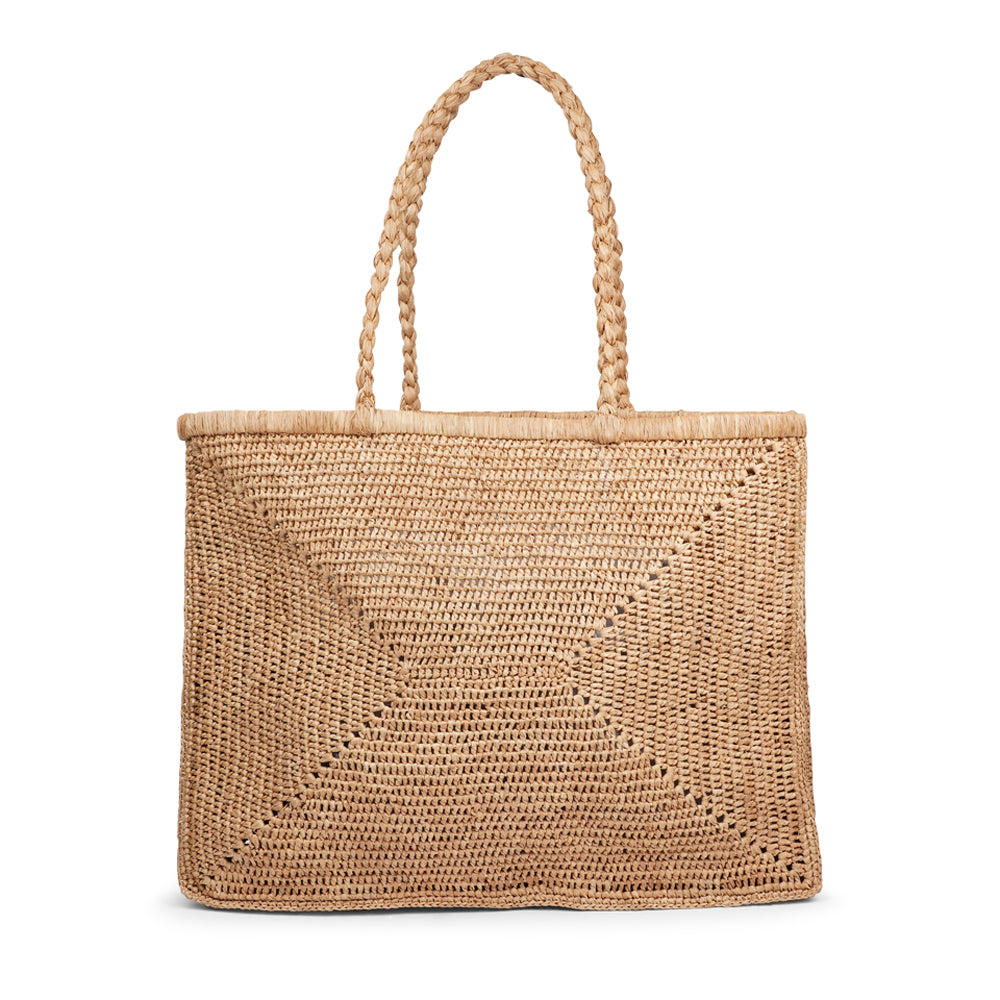 Morselli -  Crochet raffia tote bag