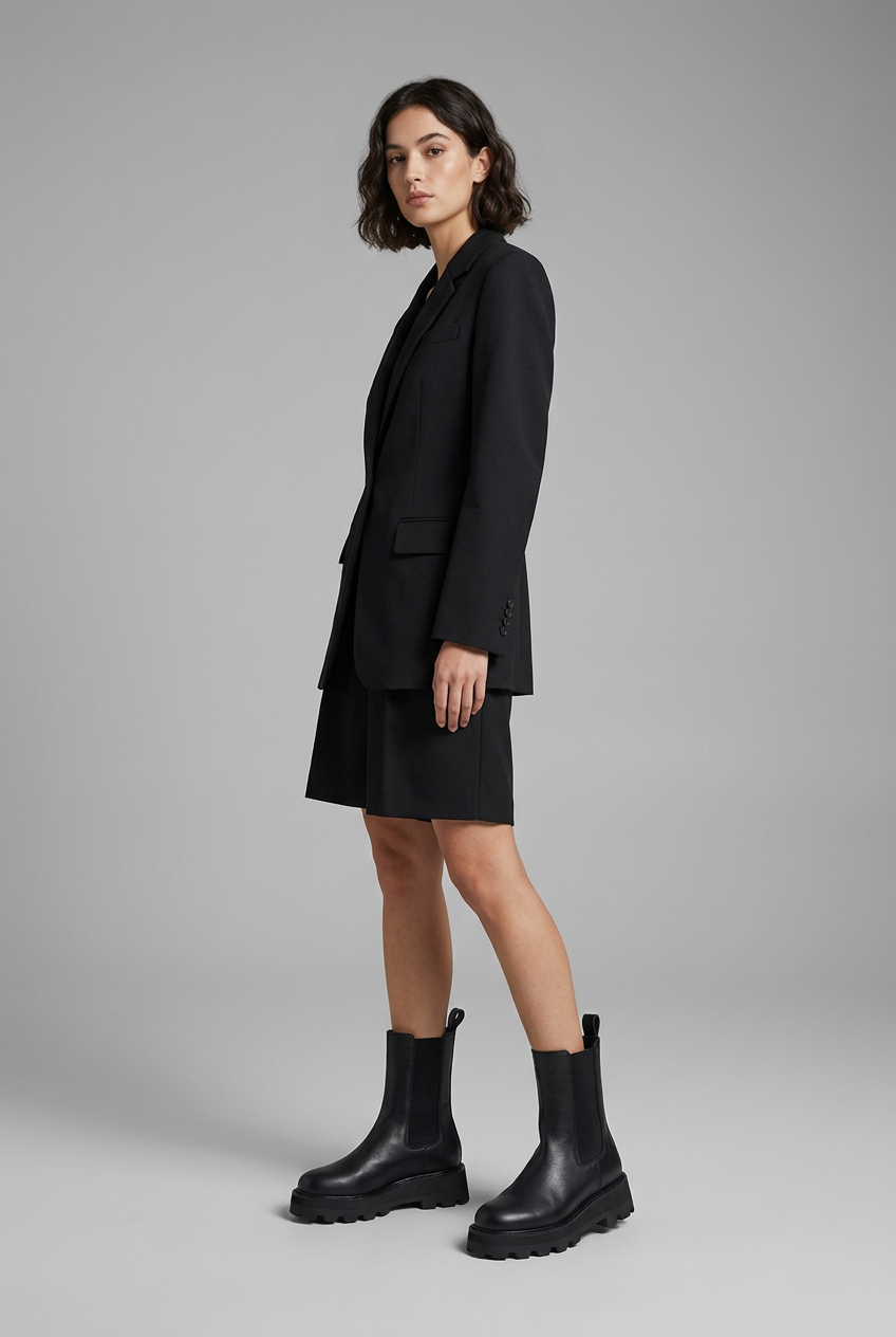 Musala - Leather boots with flyknit