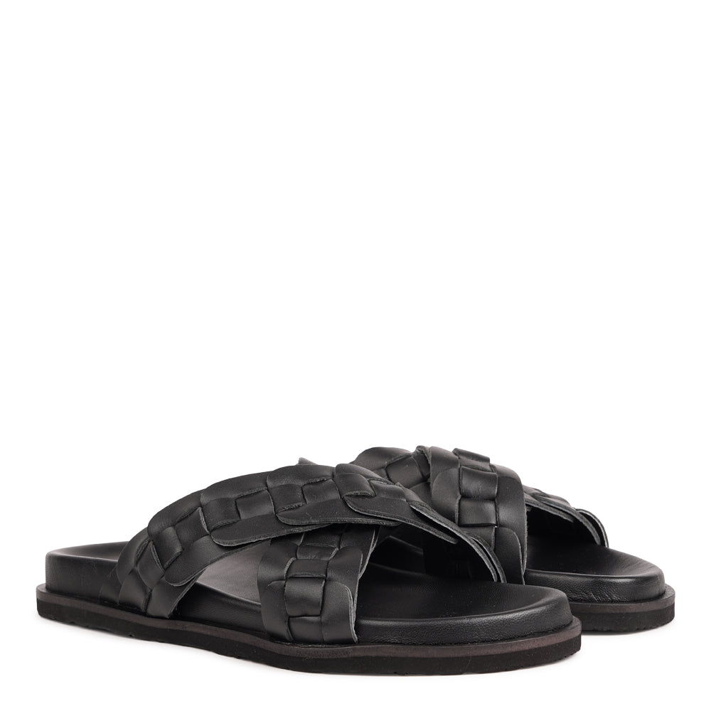 Naples - Crossing straps leather sandals