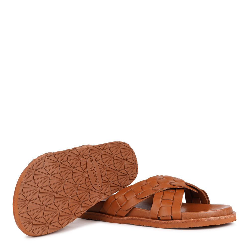 Naples - Crossing straps leather sandals