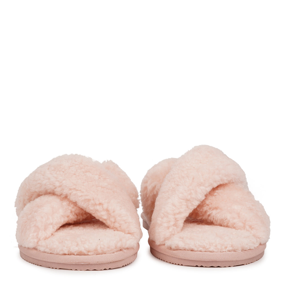 Lovelies Studio - Lovelies shearling slippers are the essence of comfortability. When you’re in the need of surrounding your feet in soft and warm slippers, Lovelies&nbsp;shearling&nbsp;slippers are the answer. With soft and durable soles,&nbsp;warm&nbsp;shearling&nbsp;and a gorgeous design, you’ll never want to wear any other home-shoe to make you feel at ease. When trying on your slippers for the first time, it may feel a little tight across your toes and instep but within an hour or so of wearing