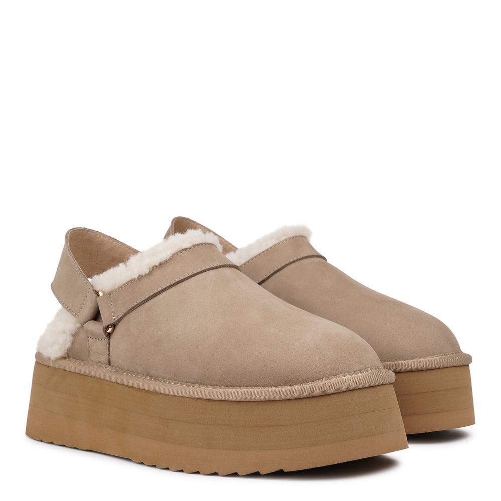 Orrido - Nubuck Mules with shearling