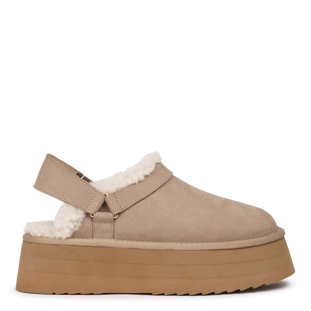 Orrido - Nubuck Mules with shearling