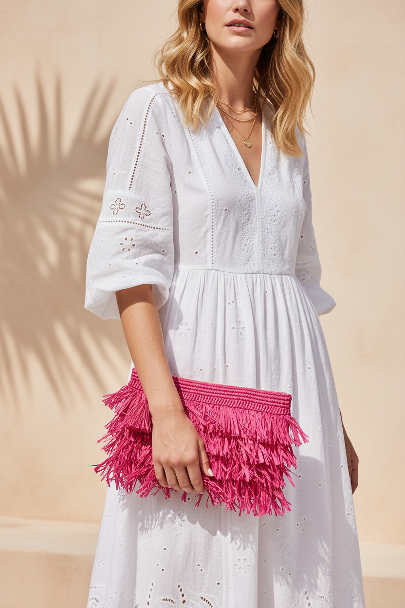 Palau - Crochet raffia clutch