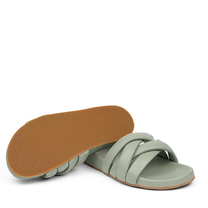 Lovelies Studio - These soft nappa leather sandals come with 4 puffy leather straps for the best fit, comfort and style  With its delicate and soft fabrics, you feel at ease and elegant at the same time. The easy to-go sandals will fit to your feminine dress or your summer jeans.