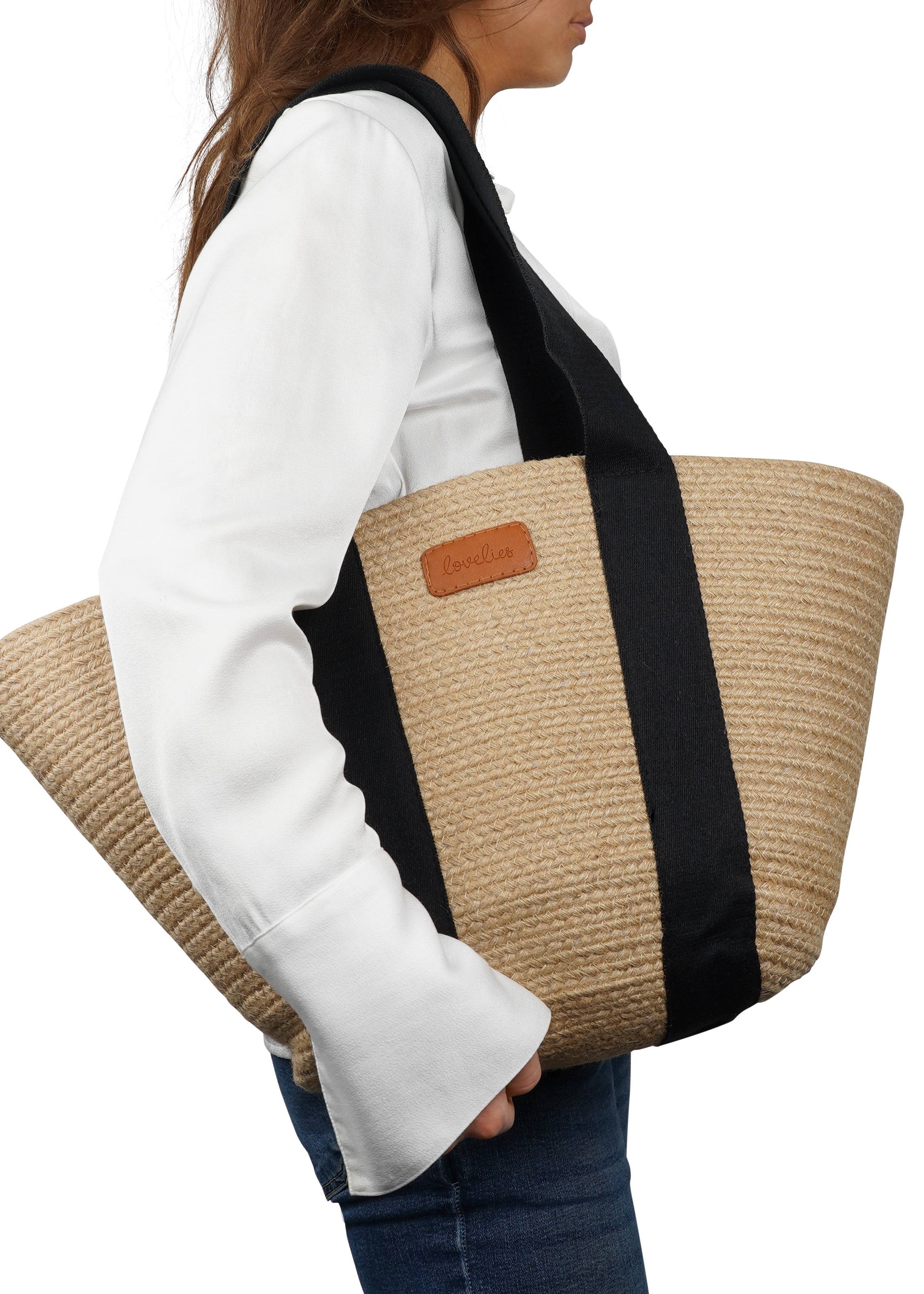Lovelies Studio - Bring effortless style to your summer days with&nbsp;Peppino, our beautifully crafted beach bag made from natural jute. Lightweight yet durable, Peppino is designed to carry all your essentials while adding a touch of rustic elegance to any outfit.

The standout colorful handle brings a fun, vibrant twist to the bag’s natural texture, making it the perfect accessory for beach trips, market strolls, and sunny getaways. Spacious, stylish, and easy to pair with your favorite summer looks, Pep