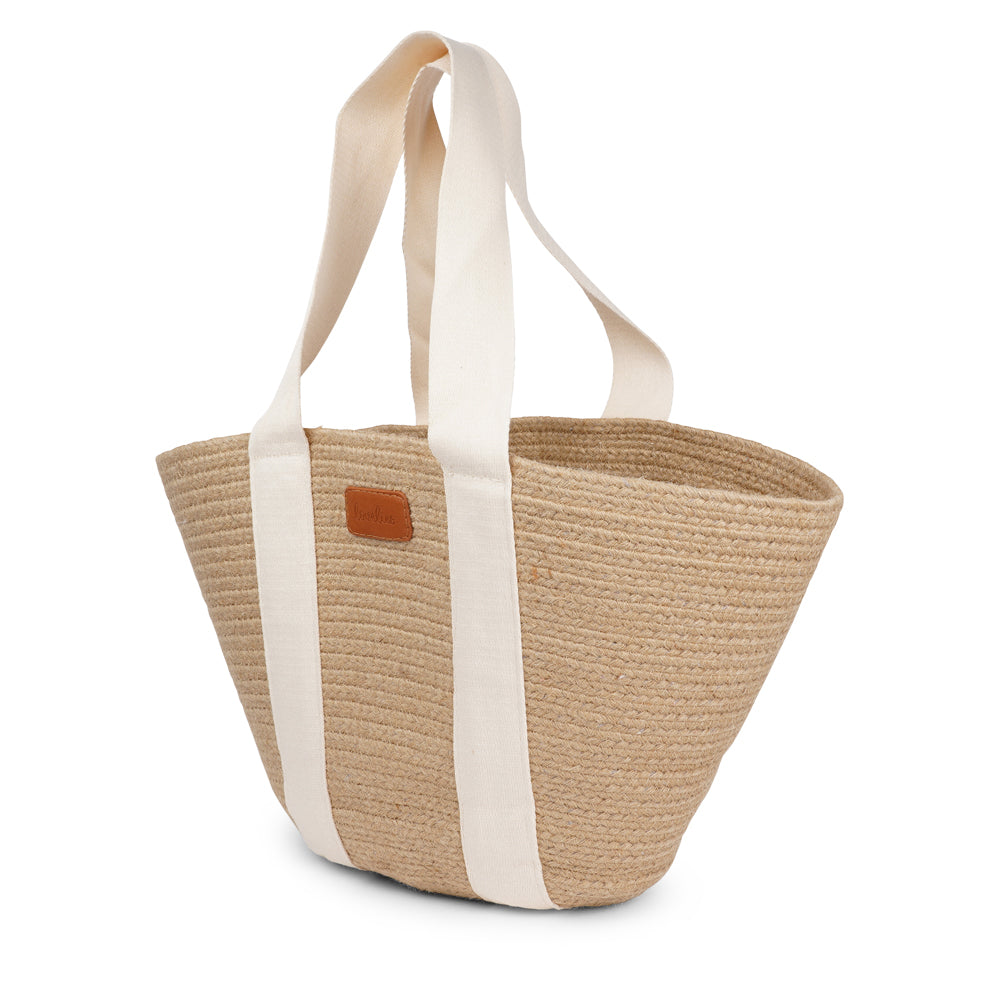 Lovelies Studio - Bring effortless style to your summer days with&nbsp;Peppino, our beautifully crafted beach bag made from natural jute. Lightweight yet durable, Peppino is designed to carry all your essentials while adding a touch of rustic elegance to any outfit.

The standout colorful handle brings a fun, vibrant twist to the bag’s natural texture, making it the perfect accessory for beach trips, market strolls, and sunny getaways. Spacious, stylish, and easy to pair with your favorite summer looks, Pep
