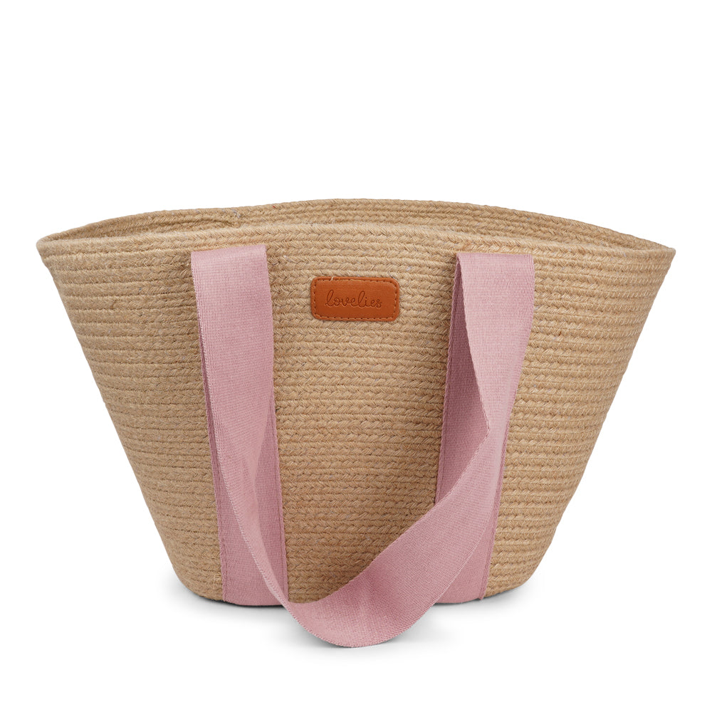 Lovelies Studio - Bring effortless style to your summer days with&nbsp;Peppino, our beautifully crafted beach bag made from natural jute. Lightweight yet durable, Peppino is designed to carry all your essentials while adding a touch of rustic elegance to any outfit.

The standout colorful handle brings a fun, vibrant twist to the bag’s natural texture, making it the perfect accessory for beach trips, market strolls, and sunny getaways. Spacious, stylish, and easy to pair with your favorite summer looks, Pep