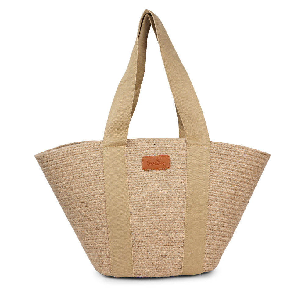 Lovelies Studio - Bring effortless style to your summer days with&nbsp;Peppino, our beautifully crafted beach bag made from natural jute. Lightweight yet durable, Peppino is designed to carry all your essentials while adding a touch of rustic elegance to any outfit.

The standout colorful handle brings a fun, vibrant twist to the bag’s natural texture, making it the perfect accessory for beach trips, market strolls, and sunny getaways. Spacious, stylish, and easy to pair with your favorite summer looks, Pep