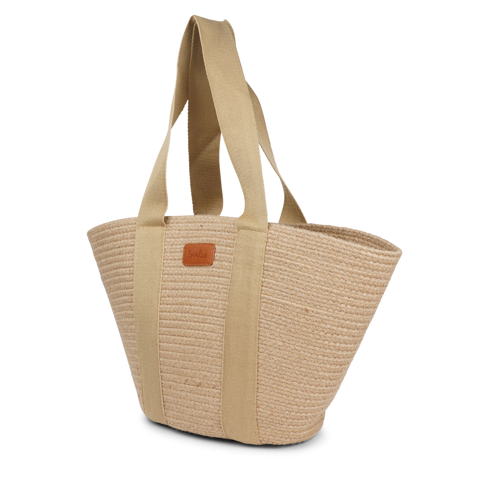 Lovelies Studio - Bring effortless style to your summer days with&nbsp;Peppino, our beautifully crafted beach bag made from natural jute. Lightweight yet durable, Peppino is designed to carry all your essentials while adding a touch of rustic elegance to any outfit.

The standout colorful handle brings a fun, vibrant twist to the bag’s natural texture, making it the perfect accessory for beach trips, market strolls, and sunny getaways. Spacious, stylish, and easy to pair with your favorite summer looks, Pep