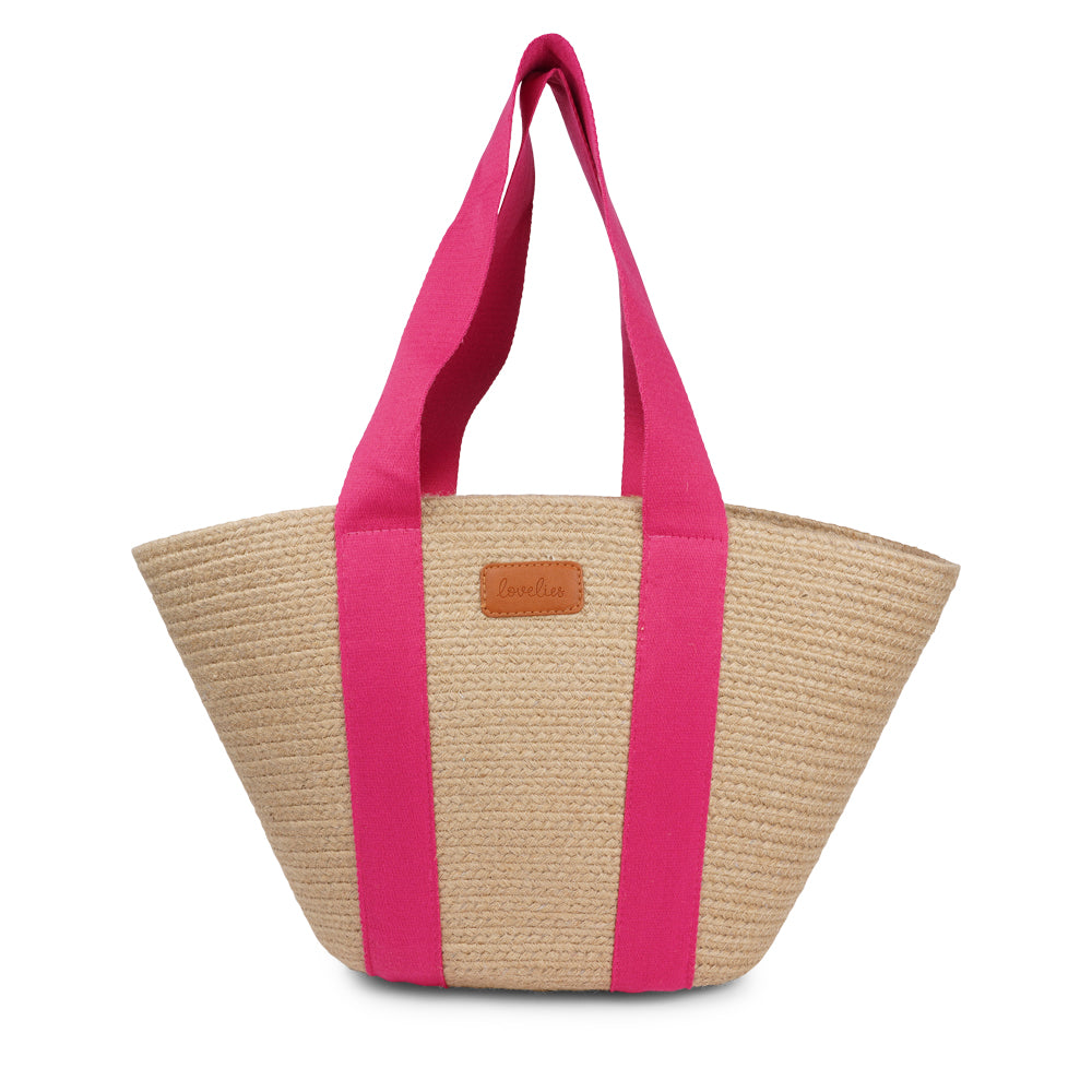 Lovelies Studio - Bring effortless style to your summer days with&nbsp;Peppino, our beautifully crafted beach bag made from natural jute. Lightweight yet durable, Peppino is designed to carry all your essentials while adding a touch of rustic elegance to any outfit.

The standout colorful handle brings a fun, vibrant twist to the bag’s natural texture, making it the perfect accessory for beach trips, market strolls, and sunny getaways. Spacious, stylish, and easy to pair with your favorite summer looks, Pep