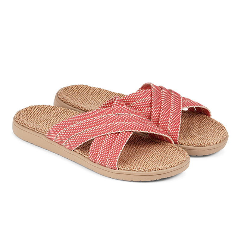 Lovelies Studio - Danish brand - Polhena sandals Outsole:  Durable Rubber Insole: Soft and shock absorbing rubber  Footbed: 100% Natural Jute Extra fine weaving for best comfort Upper: Webbing of woven cotton. 100 % handmade