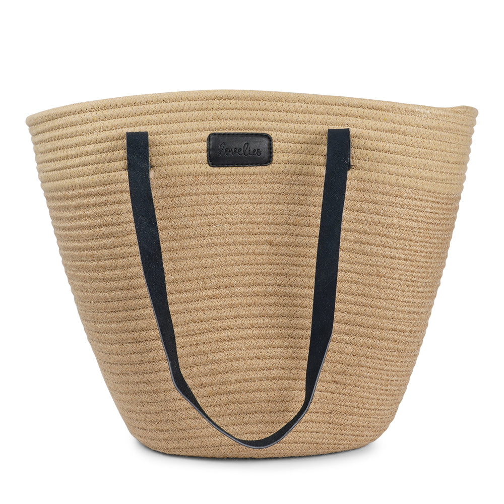 Lovelies Studio - Meet your new go-to bag for everyday adventures. Our cotton rope tote is designed for both style and practicality, with a beautifully textured body crafted from durable cotton rope. The soft buffalo leather shoulder handles add a touch of luxury while ensuring a comfortable fit, even when you're carrying a full load. Perfectly sized for grocery runs, picnics in the park, or casual days out, this tote easily combines functionality with effortless charm.
