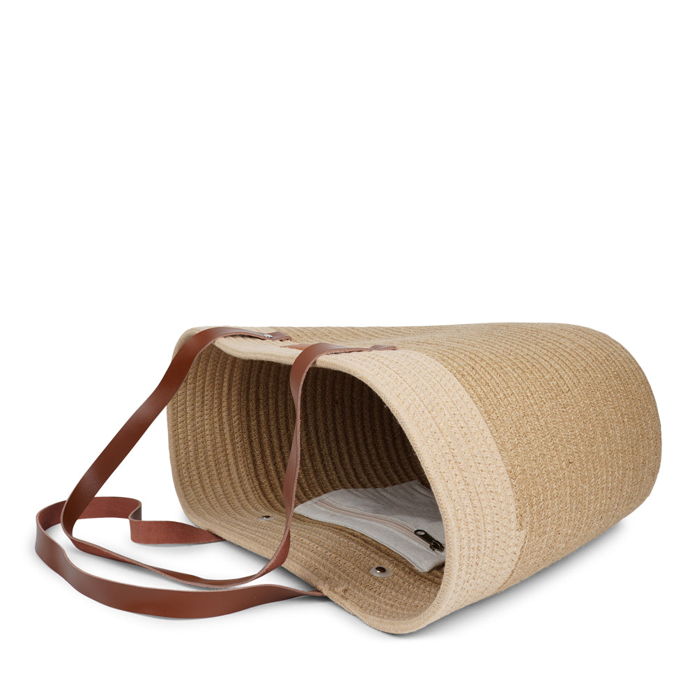 Lovelies Studio - Meet your new go-to bag for everyday adventures. Our cotton rope tote is designed for both style and practicality, with a beautifully textured body crafted from durable cotton rope. The soft buffalo leather shoulder handles add a touch of luxury while ensuring a comfortable fit, even when you're carrying a full load. Perfectly sized for grocery runs, picnics in the park, or casual days out, this tote easily combines functionality with effortless charm.