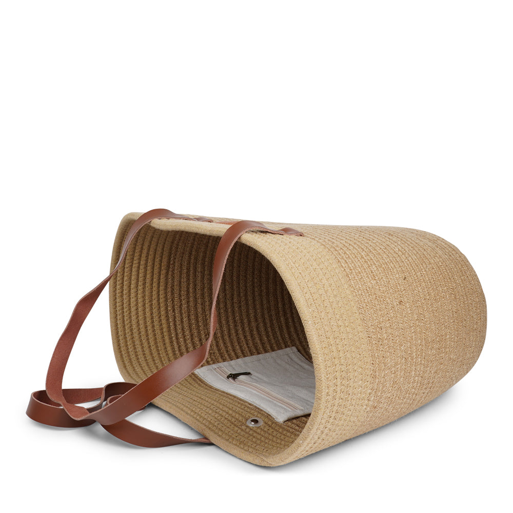 Lovelies Studio - Meet your new go-to bag for everyday adventures. Our cotton rope tote is designed for both style and practicality, with a beautifully textured body crafted from durable cotton rope. The soft buffalo leather shoulder handles add a touch of luxury while ensuring a comfortable fit, even when you're carrying a full load. Perfectly sized for grocery runs, picnics in the park, or casual days out, this tote easily combines functionality with effortless charm.