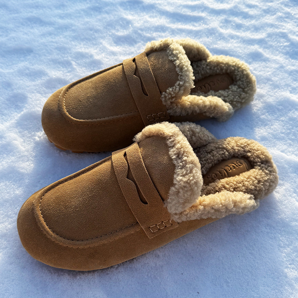 Rees - Curly Shearling Mules